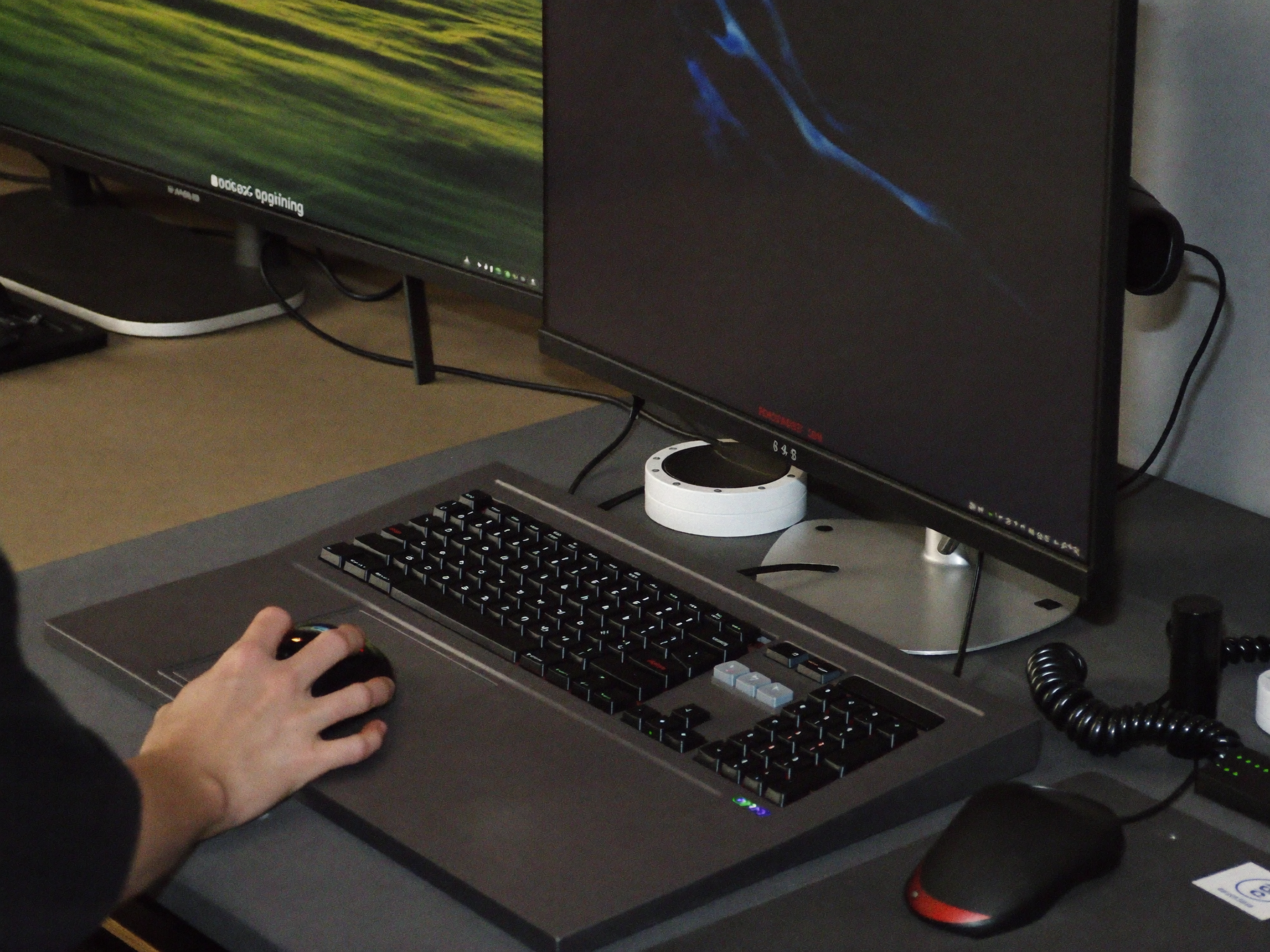 1080p gaming setup with a graphics card and high refresh monitor