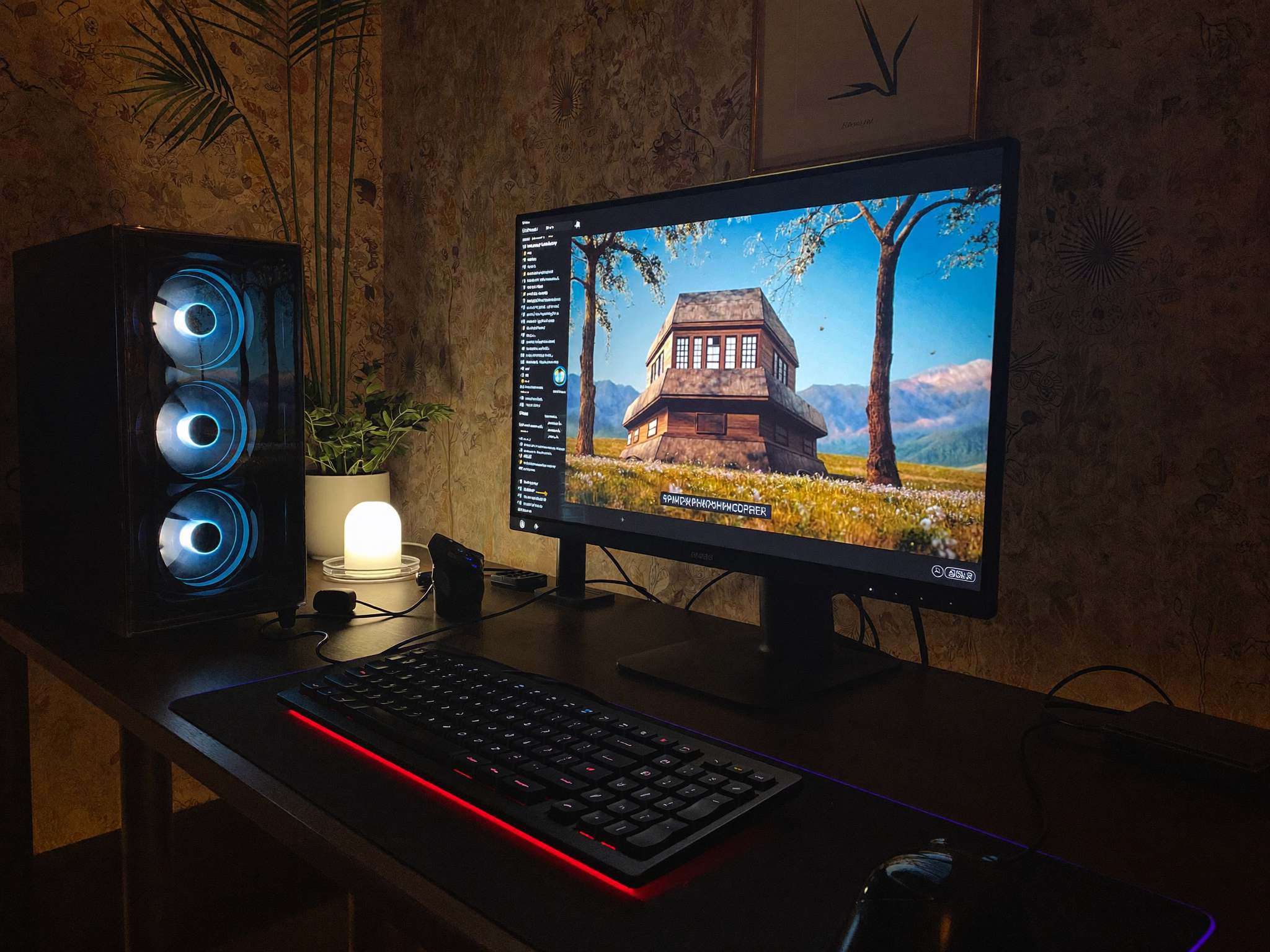 Gaming display and controller representing smooth 1080p gameplay