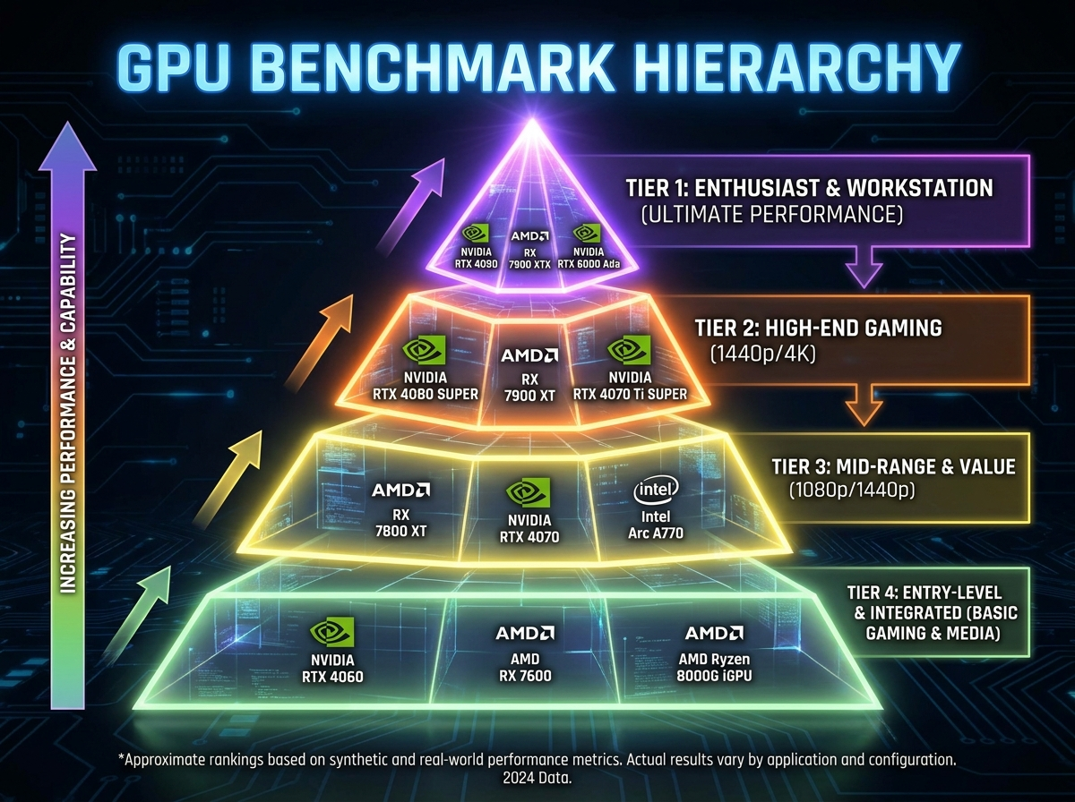 GPU benchmark hierarchy comparison banner