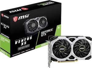 MSI Gaming GeForce GTX 1660 Ti 192-bit HDMIDP 6GB GDRR6 HDCP Support DirectX 12 Dual Fan VR Ready OC Graphics Card (GTX 1660 TI Ventus XS 6G OC)