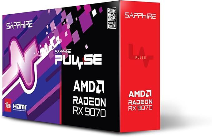 Sapphire Pulse AMD Radeon™ RX 9070 Gaming 16GB Dual HDMIDual DP